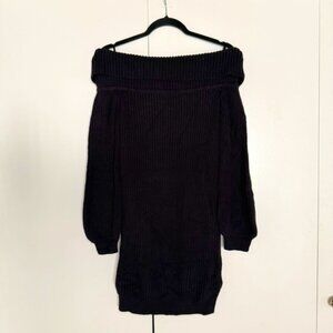 Black Knitted Mini Dress